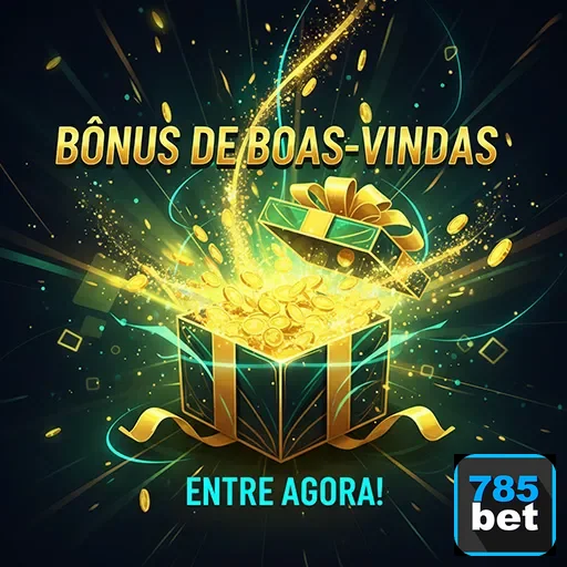 Banner promocional do 785bet com bônus de boas-vindas de 5 unidades.