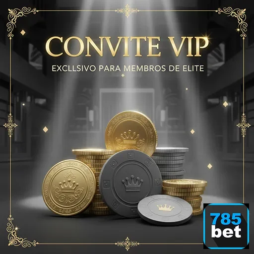 Convite VIP do cassino 785bet, com design elegante e atraente para jogadores exclusivos.