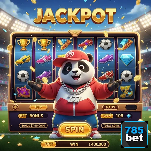 Imagem do slot Jackpot Panda na 785bet, com símbolos e cores vibrantes, ideal para jogadores.