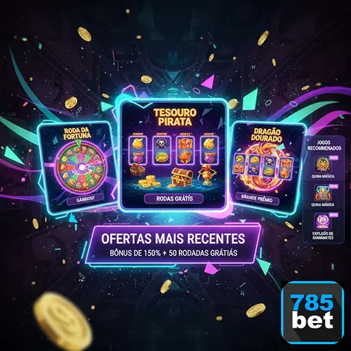 Ofertas especiais do 785bet na página inicial, trazendo promoções atrativas para os usuários.